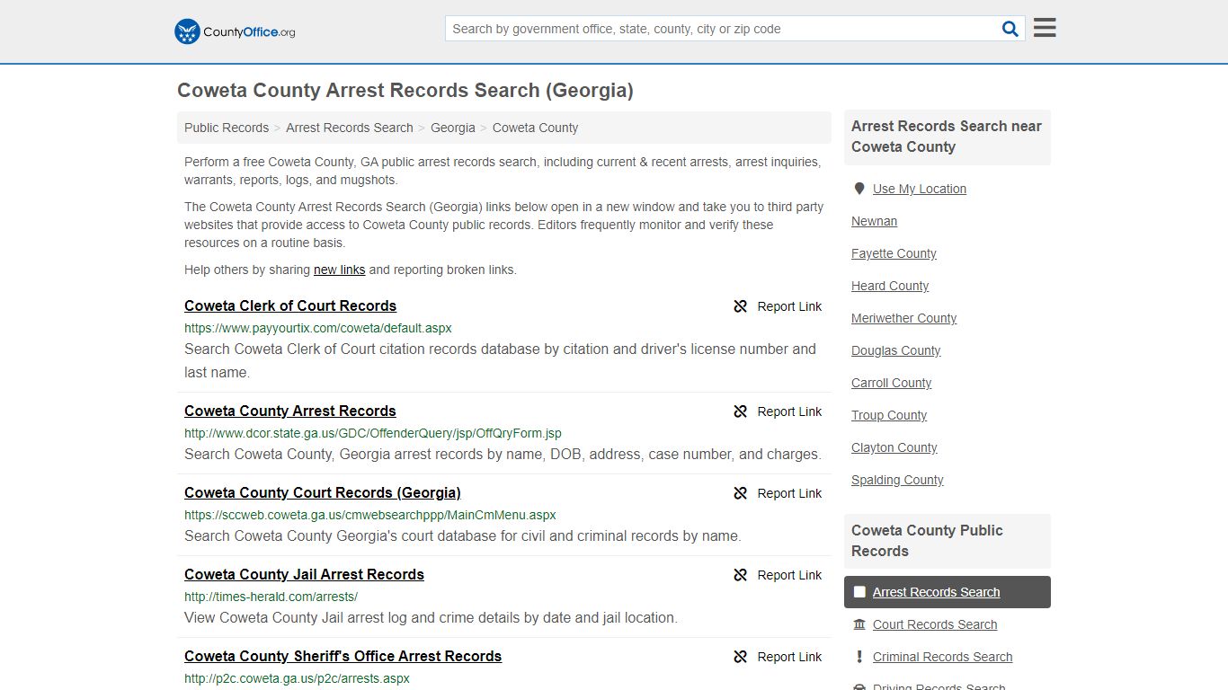 Arrest Records Search - Coweta County, GA (Arrests & Mugshots)